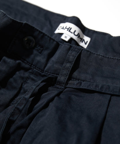CAHLUMN Extra Long Staple Organic Cotton 2 Tuck Chino Shorts / 有機棉雙褶寬版短褲