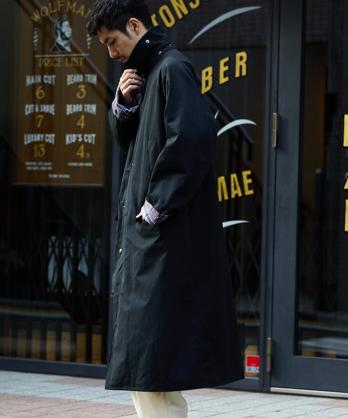 Barbour × FREAK'S STORE / 別注 SNOWDON 長版立領外套