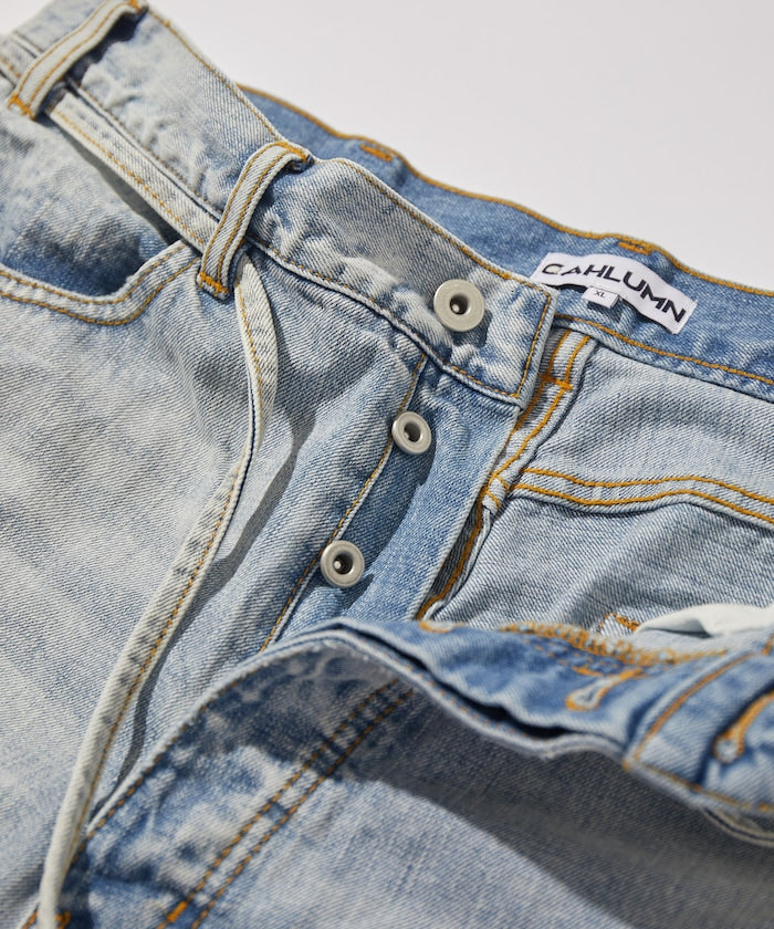 CAHLUMN Selvedge Denim Baggy Shorts / 13.2oz 日本織製 藍耳水洗丹寧短褲｜