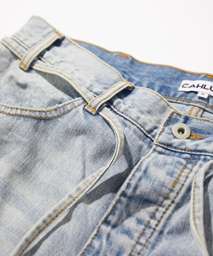 CAHLUMN Selvedge Denim Baggy Shorts / 13.2oz 日本織製 藍耳水洗丹寧短褲｜