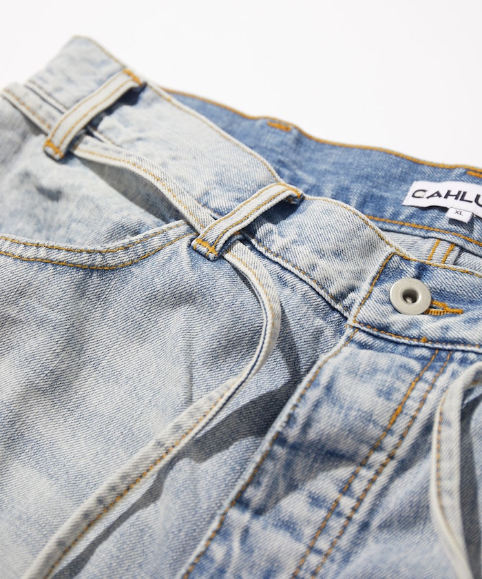 CAHLUMN Selvedge Denim Baggy Shorts / 13.2oz 日本織製 藍耳水洗丹寧短褲｜