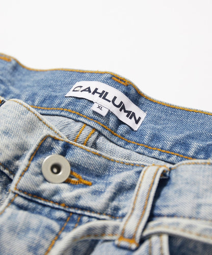 CAHLUMN Selvedge Denim Baggy Shorts / 13.2oz 日本織製 藍耳水洗丹寧短褲｜