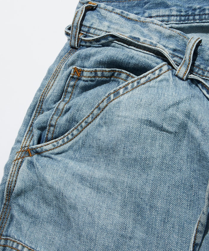 CAHLUMN French Linen Denim Painter Shorts / 亞麻 岡山丹寧 工作短褲