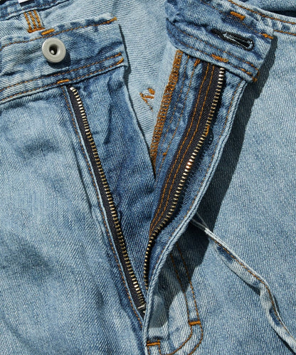 CAHLUMN French Linen Denim Painter Shorts / 亞麻 岡山丹寧 工作短褲