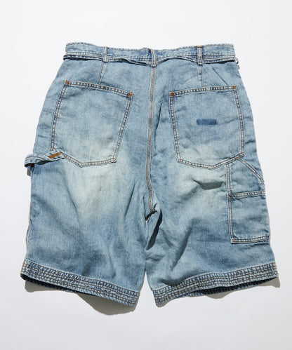 CAHLUMN French Linen Denim Painter Shorts / 亞麻 岡山丹寧 工作短褲