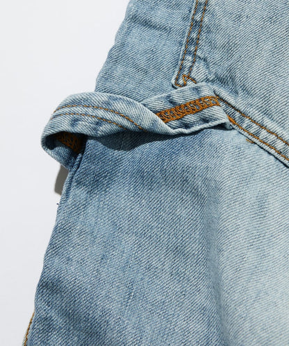 CAHLUMN French Linen Denim Painter Shorts / 亞麻 岡山丹寧 工作短褲