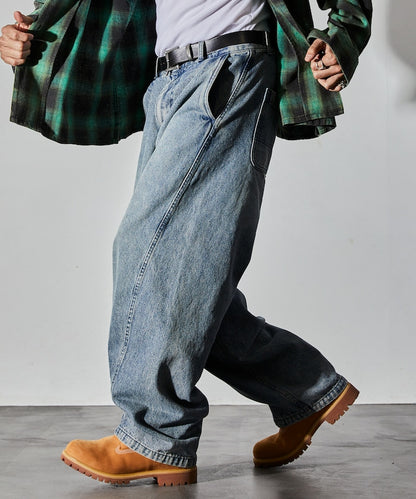 FREAK’S STORE / 立體扭紋輪廓 牛仔褲