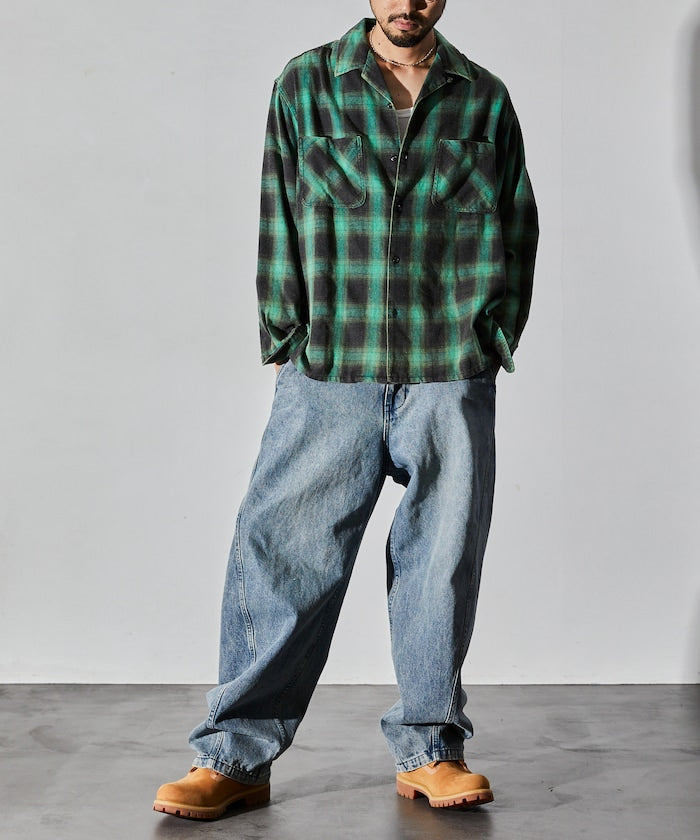 FREAK’S STORE / 立體扭紋輪廓 牛仔褲