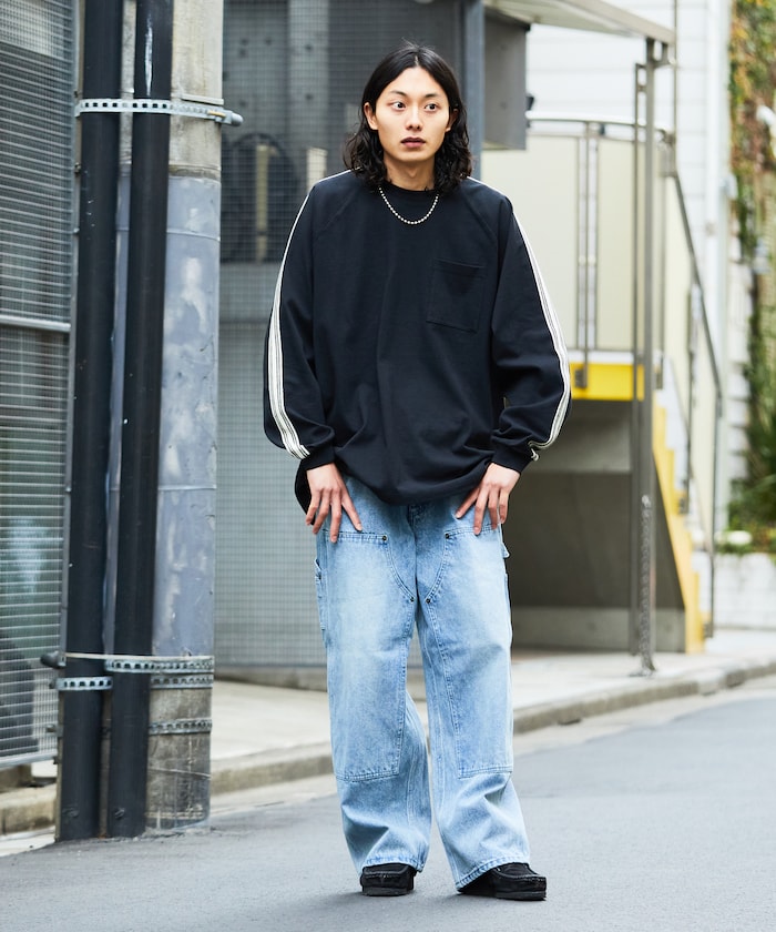 FREAK’S STORE / 雙膝剪接  直筒牛仔褲