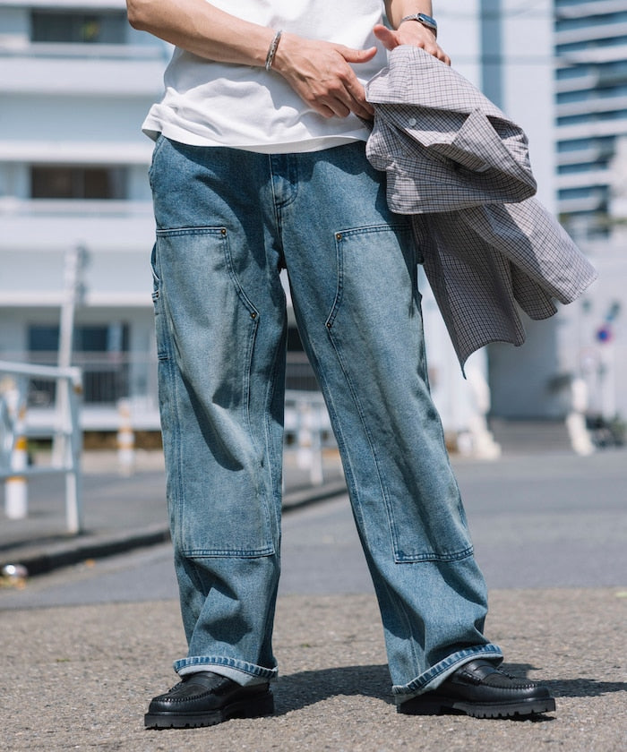 FREAK’S STORE / 雙膝剪接  直筒牛仔褲