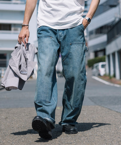 FREAK’S STORE / 雙膝剪接  直筒牛仔褲