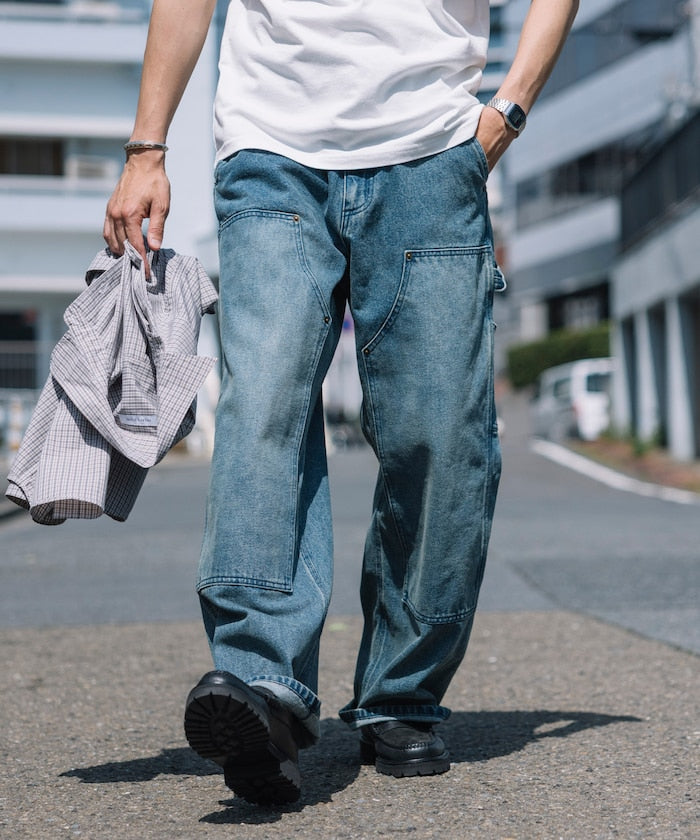 FREAK’S STORE / 雙膝剪接  直筒牛仔褲