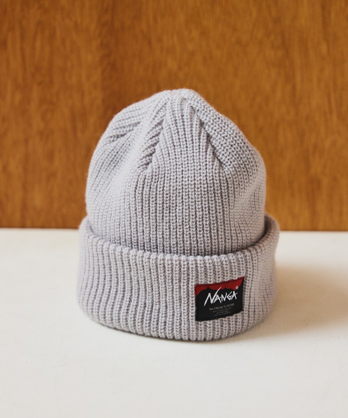 NANGA × FREAK'S STORE / BOX LOGO BULKY BEANIE 厚針織毛帽 *11月上旬出貨
