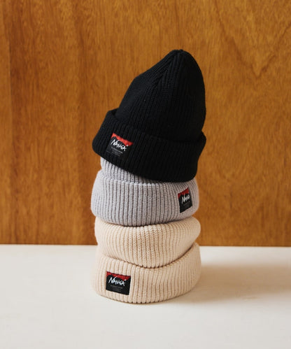 NANGA × FREAK'S STORE / BOX LOGO BULKY BEANIE 厚針織毛帽 *11月上旬出貨