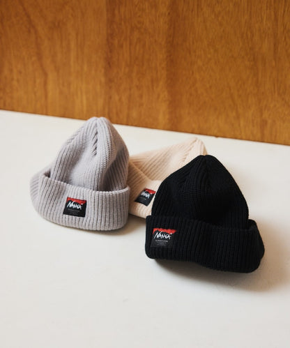 NANGA × FREAK'S STORE / BOX LOGO BULKY BEANIE 厚針織毛帽 *11月上旬出貨