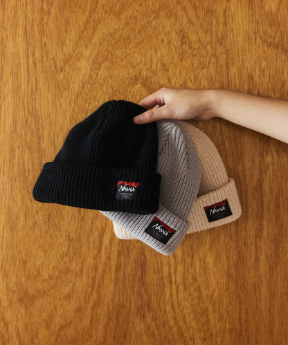 NANGA × FREAK'S STORE / BOX LOGO BULKY BEANIE 厚針織毛帽 *11月上旬出貨