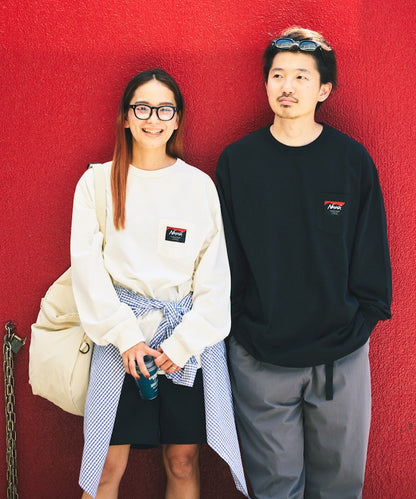 NANGA × FREAK'S STORE ECO HYBRID LOGO LS TEE / 長袖T恤 *10月上旬出貨