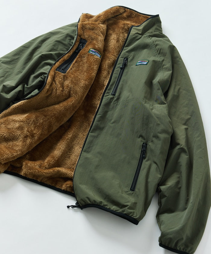 FREAK’S STORE / 寬鬆剪裁 尼龍 × 羊羔絨 雙面穿外套