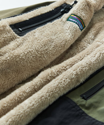 FREAK’S STORE / 寬鬆剪裁 尼龍 × 羊羔絨 雙面穿外套