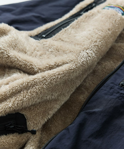 FREAK’S STORE / 寬鬆剪裁 尼龍 × 羊羔絨 雙面穿外套