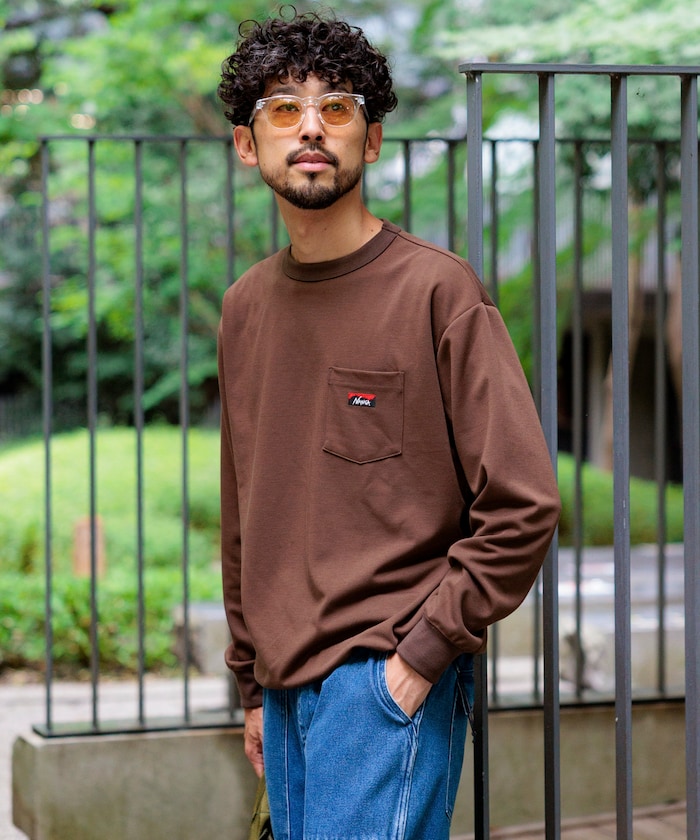 NANGA × FREAK’S STORE / 別注 neo-PRO 抽繩口袋機能 長袖T恤 *9月下旬出貨