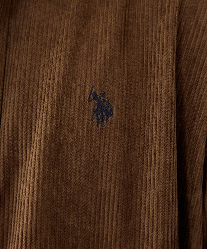 U.S. POLO ASSN. / 刺繡 寬版 燈芯絨 襯衫
