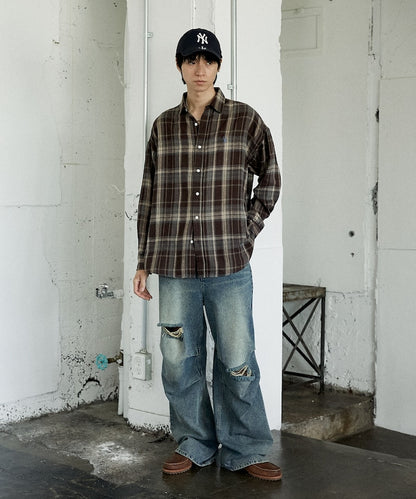 U.S. POLO ASSN. / 柔絨格紋襯衫