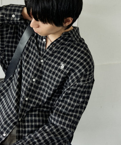 U.S. POLO ASSN. / 柔絨格紋襯衫
