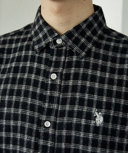 U.S. POLO ASSN. / 柔絨格紋襯衫