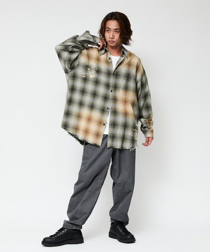 FREAK’S STORE / 仿舊格紋襯衫