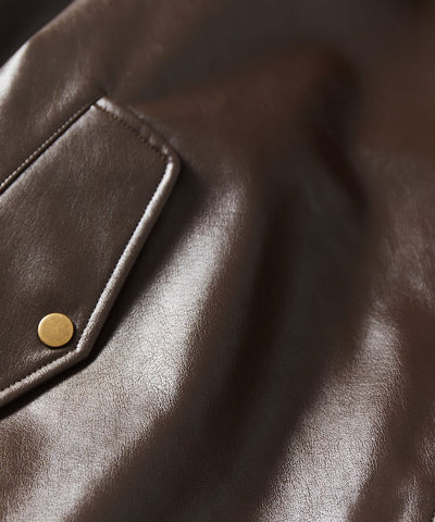 UMBRO / LEATHERETTE Stand Collar Blouson 立領外套