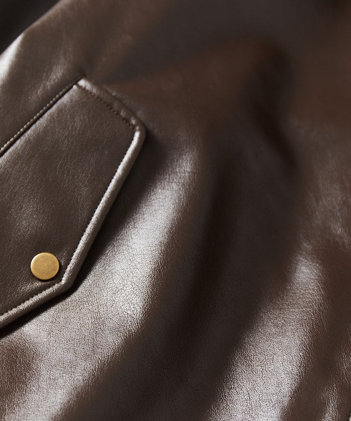 UMBRO / LEATHERETTE Stand Collar Blouson 立領外套