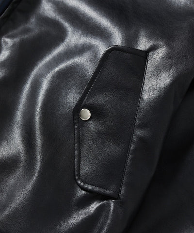 UMBRO / LEATHERETTE Stand Collar Blouson 立領外套