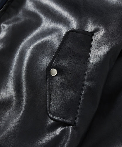 UMBRO / LEATHERETTE Stand Collar Blouson 立領外套