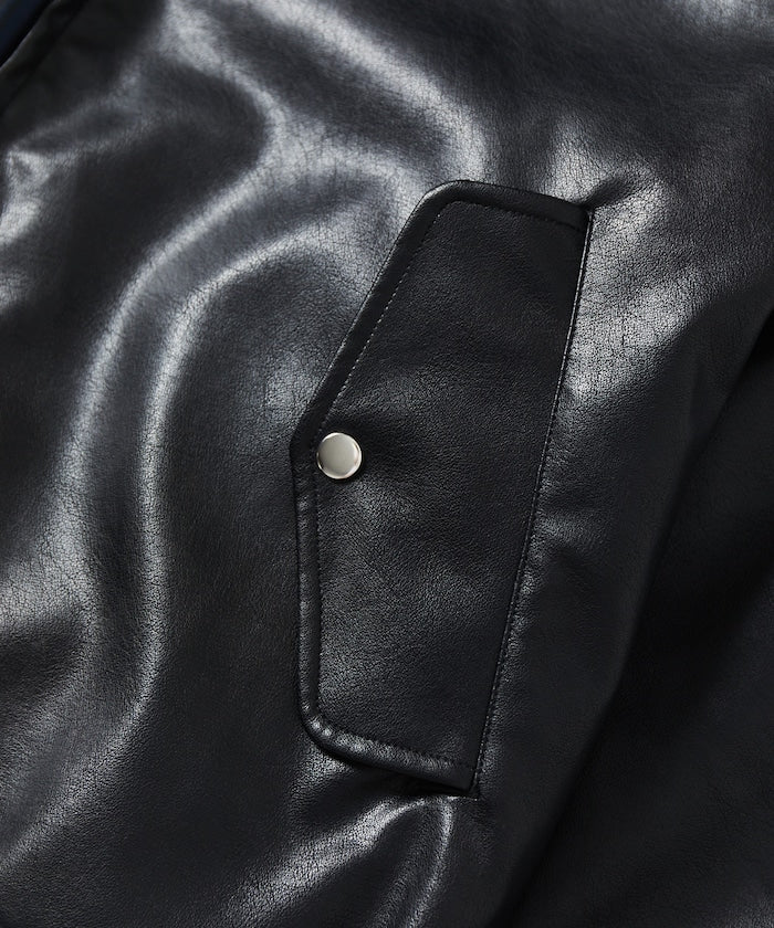 UMBRO / LEATHERETTE Stand Collar Blouson 立領外套