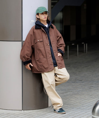 FREAK’S STORE / 燈芯絨拼接鴨布 外套