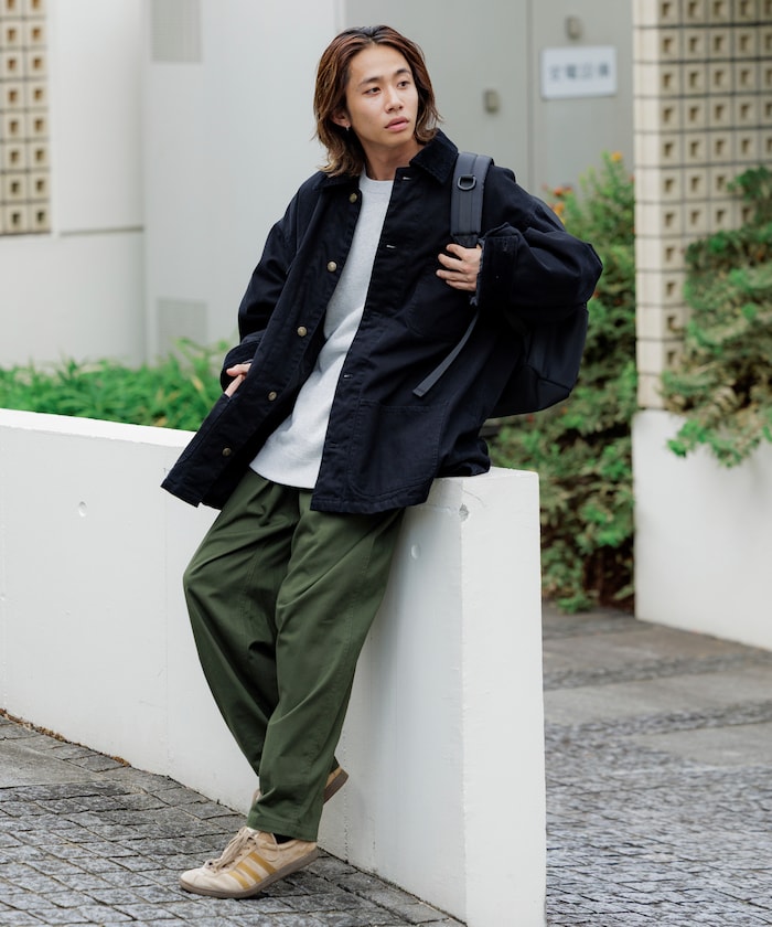 FREAK’S STORE / 燈芯絨拼接鴨布 外套