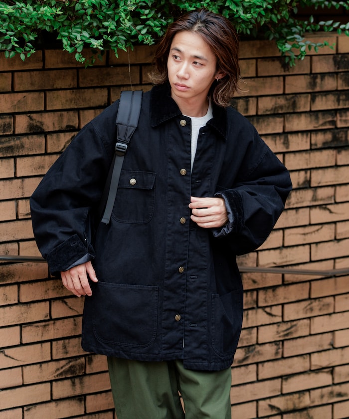 FREAK’S STORE / 燈芯絨拼接鴨布 外套