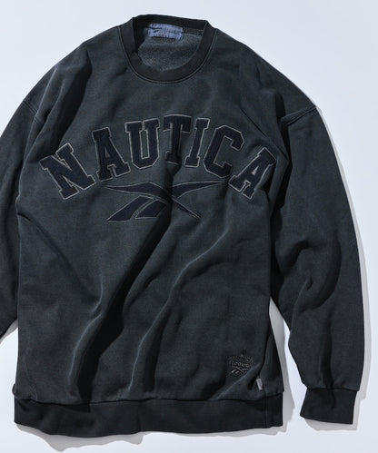 NAUTICA X REEBOK / 重磅 弧形標誌 刷色 圓領衫