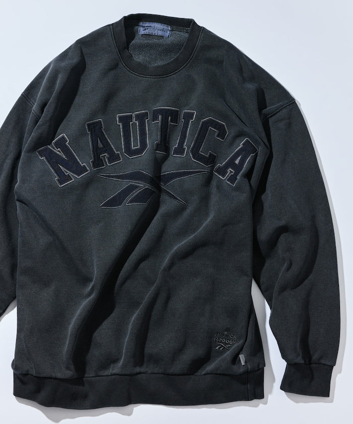NAUTICA X REEBOK / 重磅 弧形標誌 刷色 圓領衫