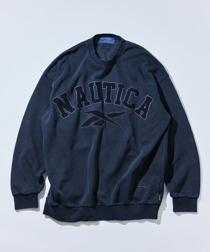 NAUTICA X REEBOK / 重磅 弧形標誌 刷色 圓領衫