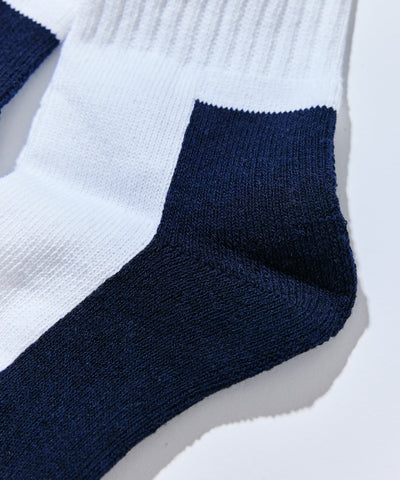 NAUTICA X REEBOK / 三入刺繡運動中筒襪組