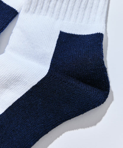 NAUTICA X REEBOK / 三入刺繡運動中筒襪組