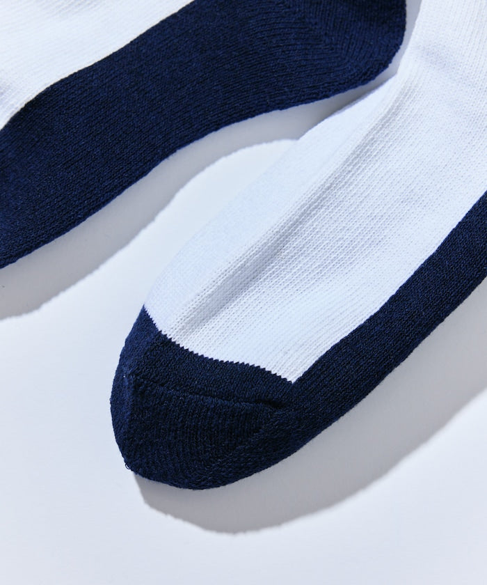 NAUTICA X REEBOK / 三入刺繡運動中筒襪組