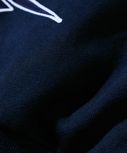 NAUTICA X REEBOK / 弧形LOGO落肩短版 圓領衫 (女生)
