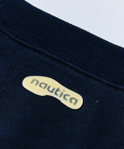 NAUTICA X REEBOK / 弧形LOGO落肩短版 圓領衫 (女生)