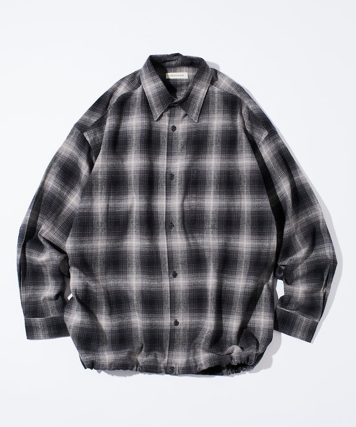 FREAK’S STORE / 漸層格紋 束口 襯衫