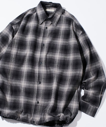 FREAK’S STORE / 漸層格紋 束口 襯衫