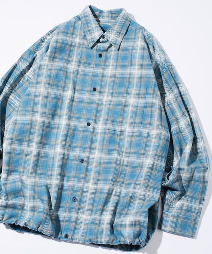 FREAK’S STORE / 漸層格紋 束口 襯衫