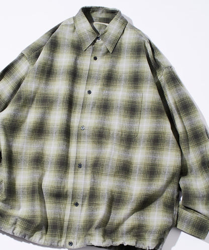 FREAK’S STORE / 漸層格紋 束口 襯衫